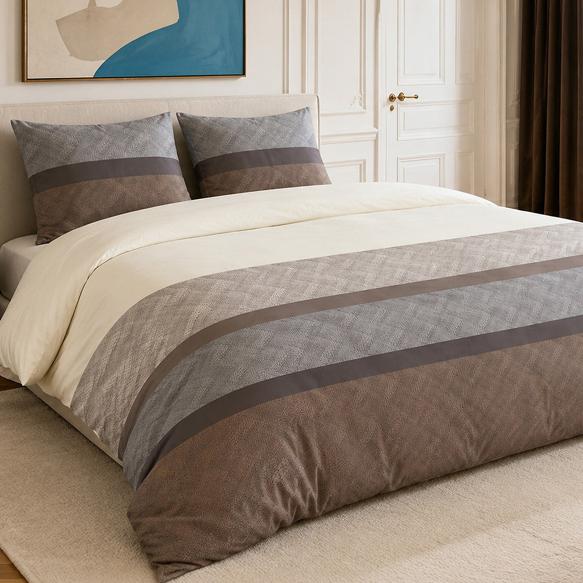 Parure de lit percale de coton 71 fils TERIX, vue 2