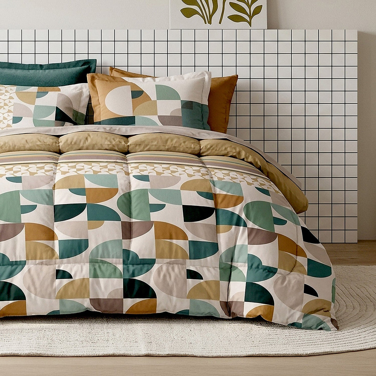 Parure de lit 100% coton 57 fils HELYA, vue 4