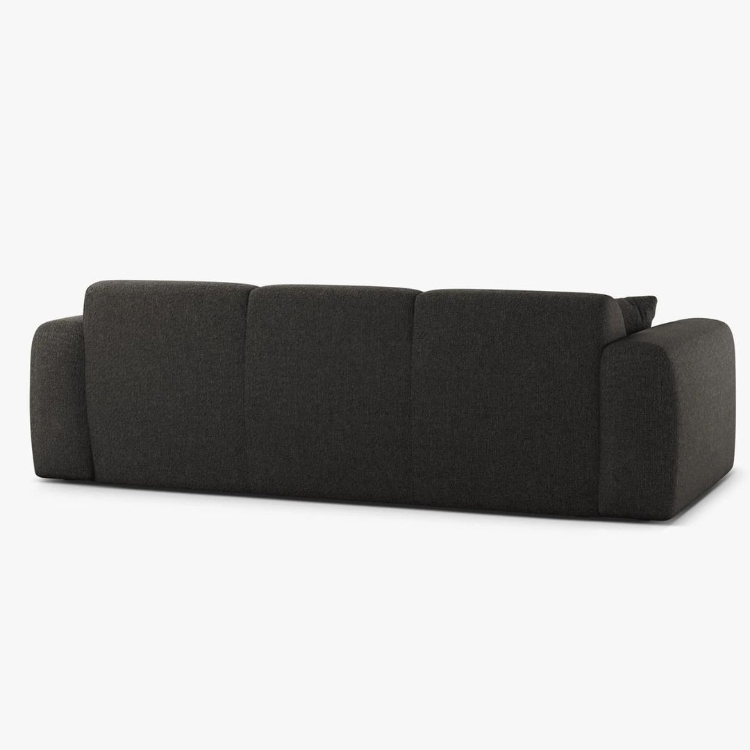 Canapé MICADONI Molino 3 places en tissu chenille gris foncé
