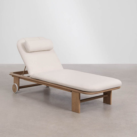 Chaise longue inclinable SKLUM en bois d'acacia Uleno