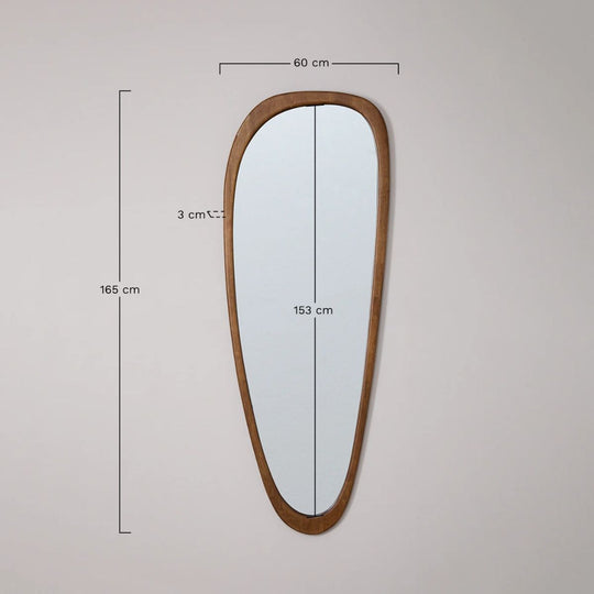 Miroir mural SKLUM Arbidel en chêne foncé brun