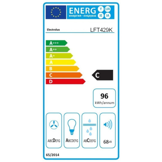 Hotte murale ELECTROLUX LFT429K2 90 cm noire