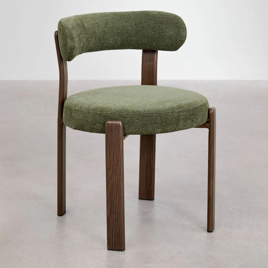 Lot de 2 chaises SKLUM Jolie  avec accoudoirs de salle à manger en tissu chenille