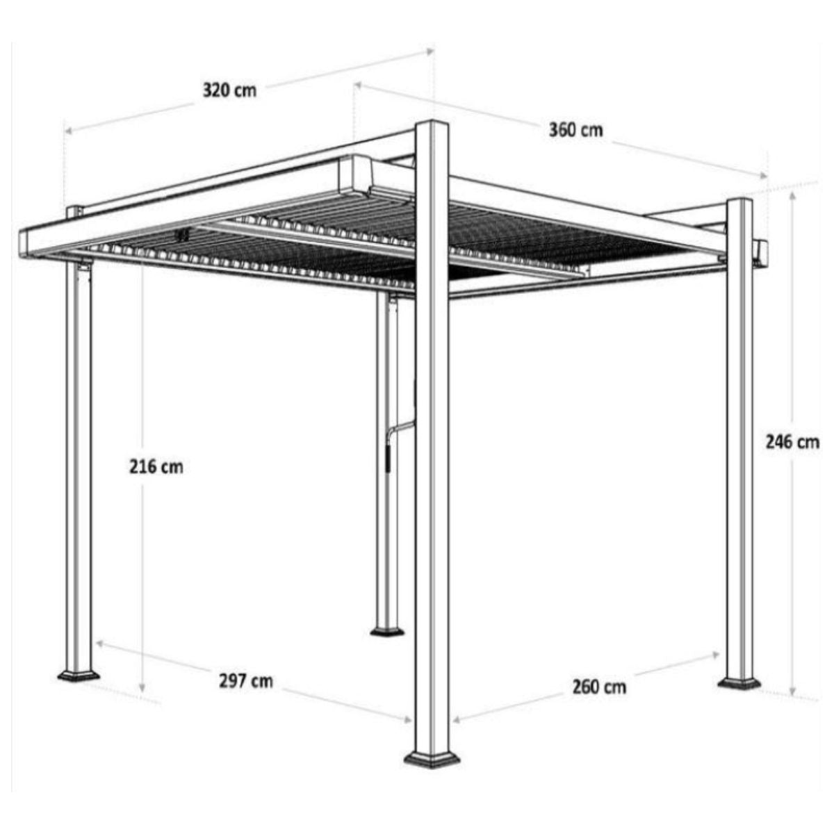 Pergola Bioclimatique Leroy Merlin 11,52m² – Gris Anthracite