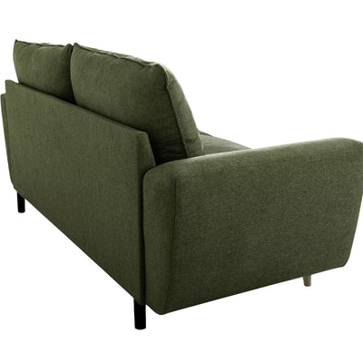 ALINEA Canapé 3 places convertible RUBIO en tissu - vert cèdre