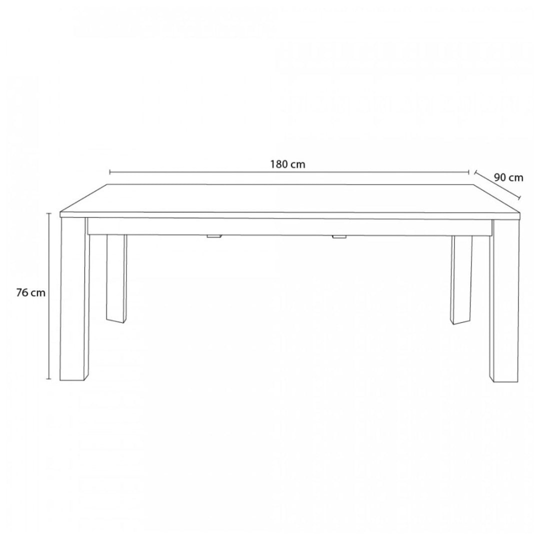 Table à manger BOBOCHIC SALOMEE en chêne massif extensible