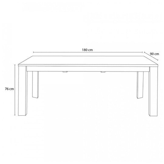 Table à manger BOBOCHIC SALOMEE en chêne massif extensible