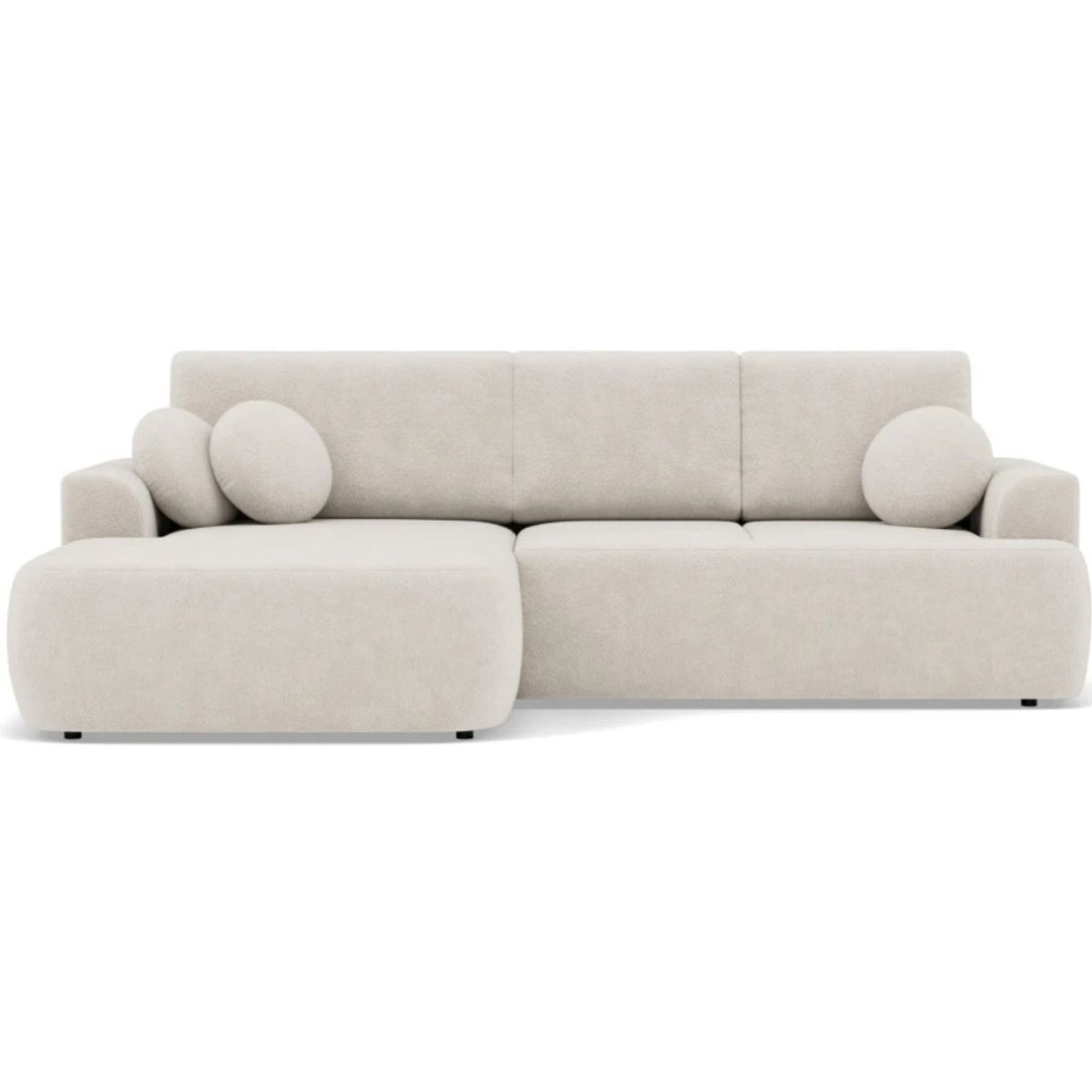 Canapé LISA DESIGN Candela Beige 4 places Convertible Coffre
