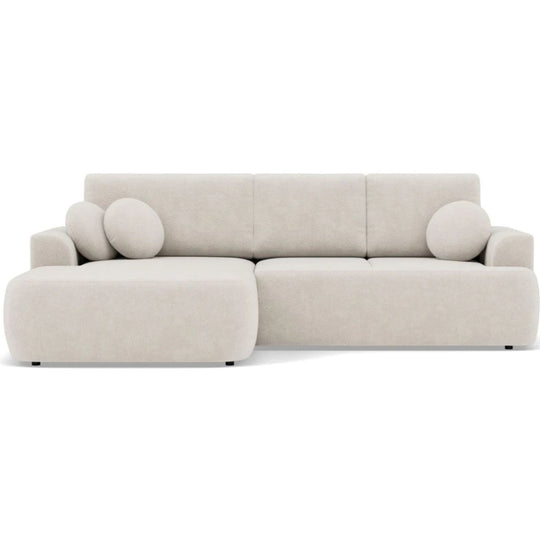 Canapé LISA DESIGN Candela Beige 4 places Convertible Coffre