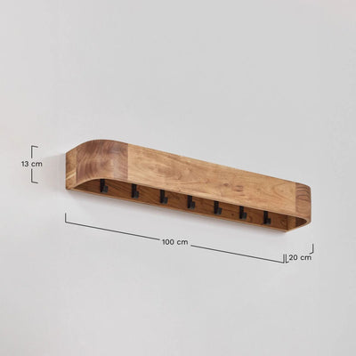 Porte-manteau mural SKLUM en bois d'acacia - FRIGIA