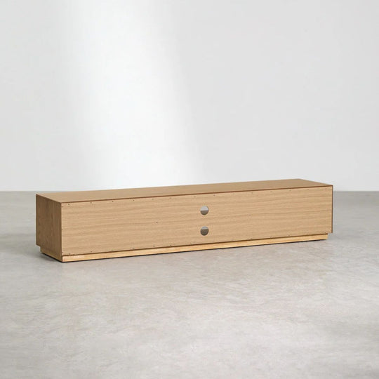 Meuble TV SKLUM 180 x 40 cm en MDF et placage chêne Burundi