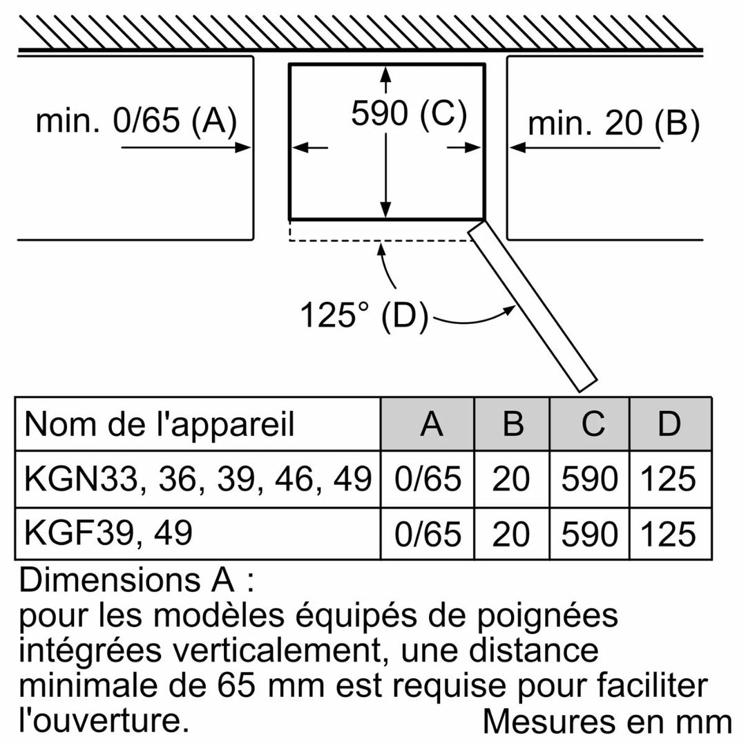 Réfrigérateur combiné BOSCH KGN36VWED Blanc 186x60cm
