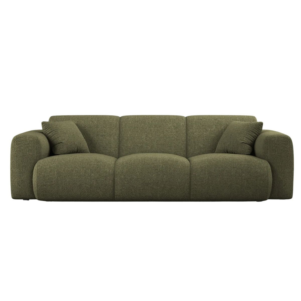 Canapé MICADONI Molino 3 places en tissu chenille vert