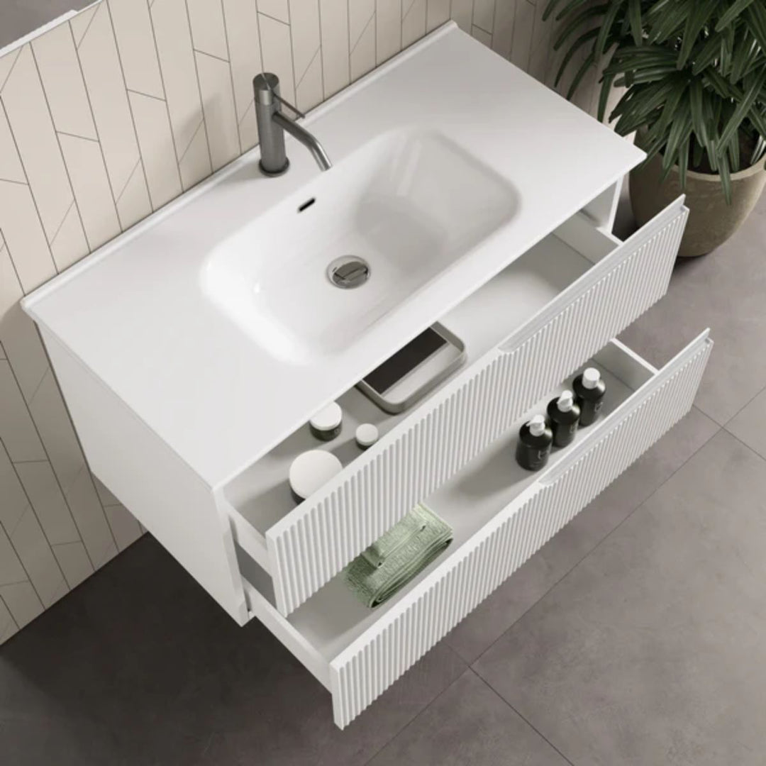 Meuble de Salle de Bain 4 pièces ZIP – Blanc Mat