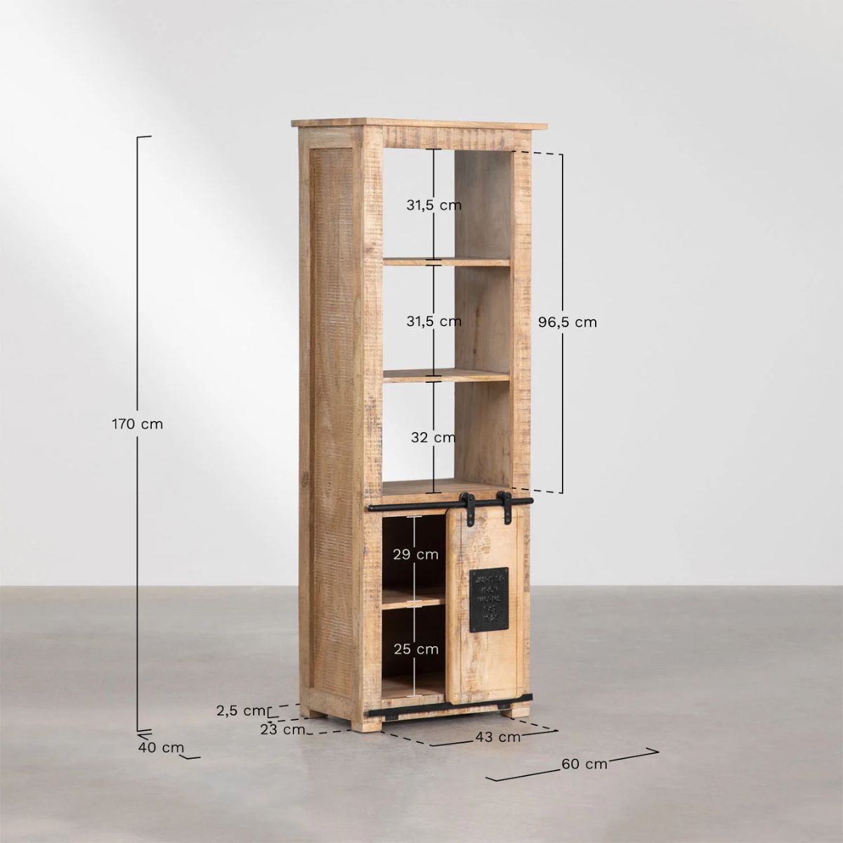 Bibliothèque SKLUM Uain en manguier