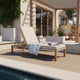 Bain de soleil de jardin NATERIAL Okinawa en aluminium/bande tressée beige