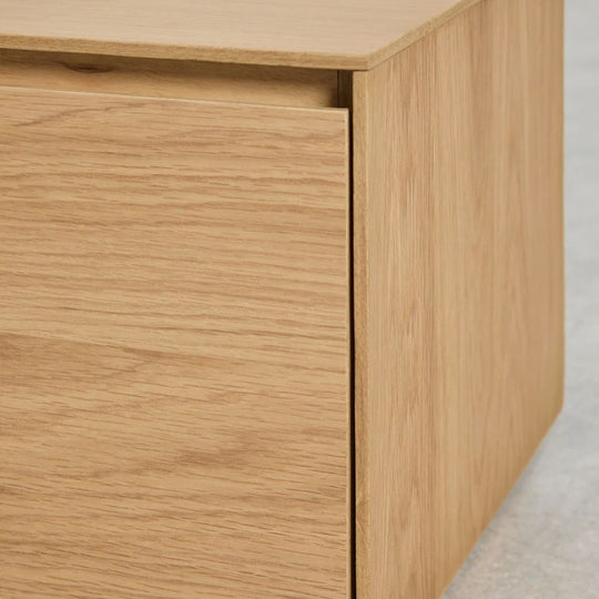 Meuble TV SKLUM 180 x 40 cm en MDF et placage chêne Burundi