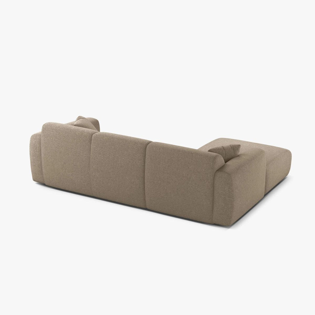 Canapé d'angle MICADONI Molino chenille beige foncé