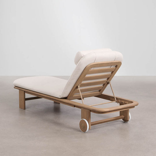 Chaise longue inclinable SKLUM en bois d'acacia Uleno