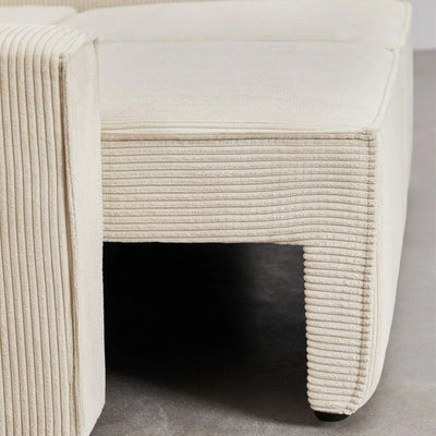 Canapé SKLUM convertible 3 places velours beige Tampere