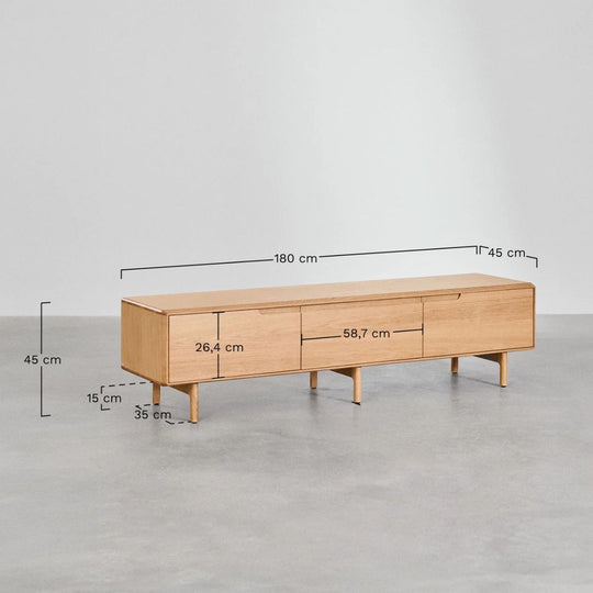 Meuble TV SKLUM Tréveris 180cm en bois