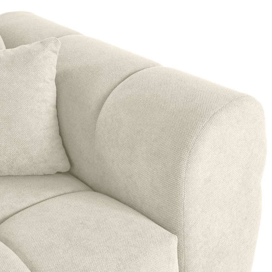 Canapé droit BEST MOBILIER Ray 3 places en tissu texturé beige