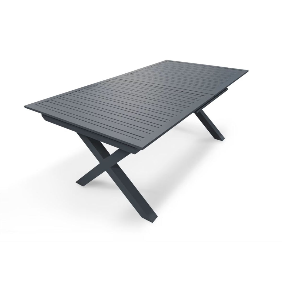 Table de jardin extensible DCB GARDEN 180/240 x 100 cm en aluminium FLORIDE