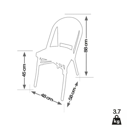 Lot de 4 chaises de jardin bistrot LAETITIA