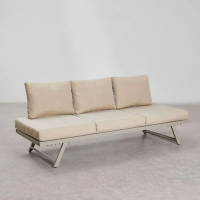 Canapé de jardin SKLUM Libanc 3 places inclinable Beige