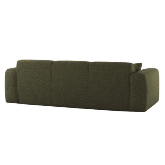 Canapé MICADONI Molino 3 places en tissu chenille vert