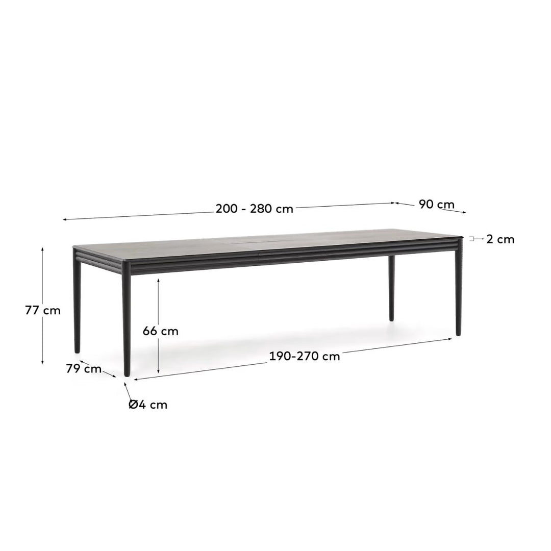 Table extensible KAVE HOME Lenon chêne noir