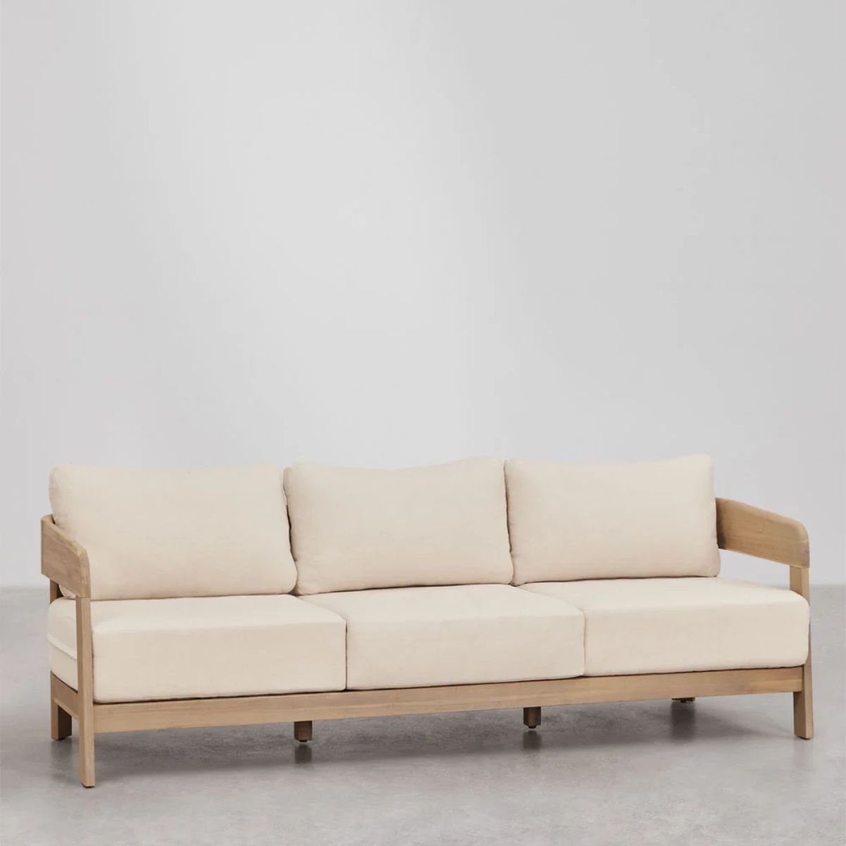 Canapé de jardin SKLUM 3 places en bois d'Acacia Marron Clair