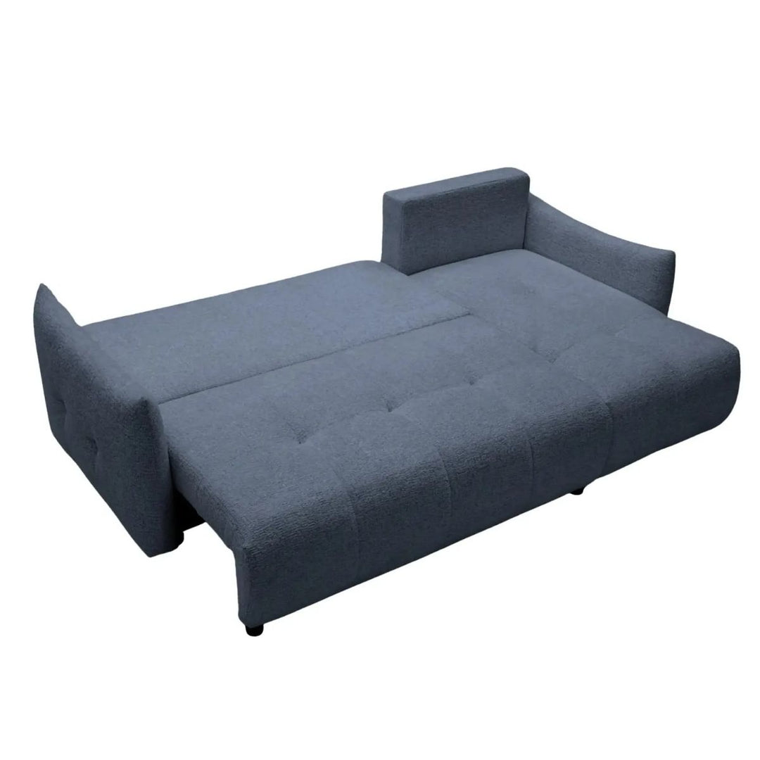 Canapé d’angle convertible et reversible CELINE Bleu 4 places – Casanova Paris