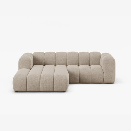 Canapé d'angle gauche MICADONI Lupine 3 places beige