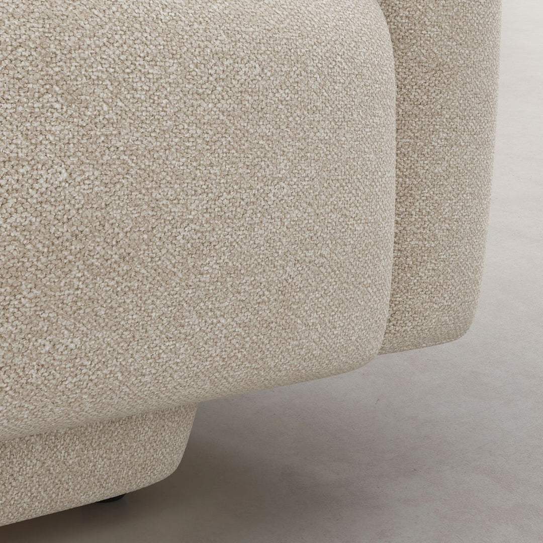 Canapé HABITAT 3 places AUSTIN en tissu texturé beige vanille