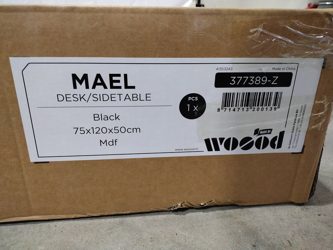 Bureau en bois noir DRAWER Mael signé WOOD