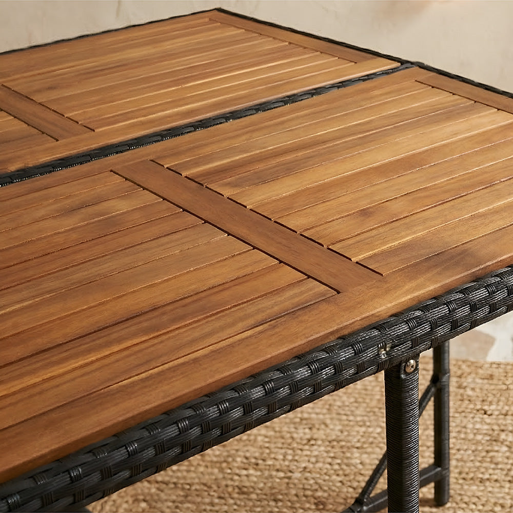 salon-jardin-encastrable-10-places-resine-tressee-noir et beige-toledo-table-concept-usine