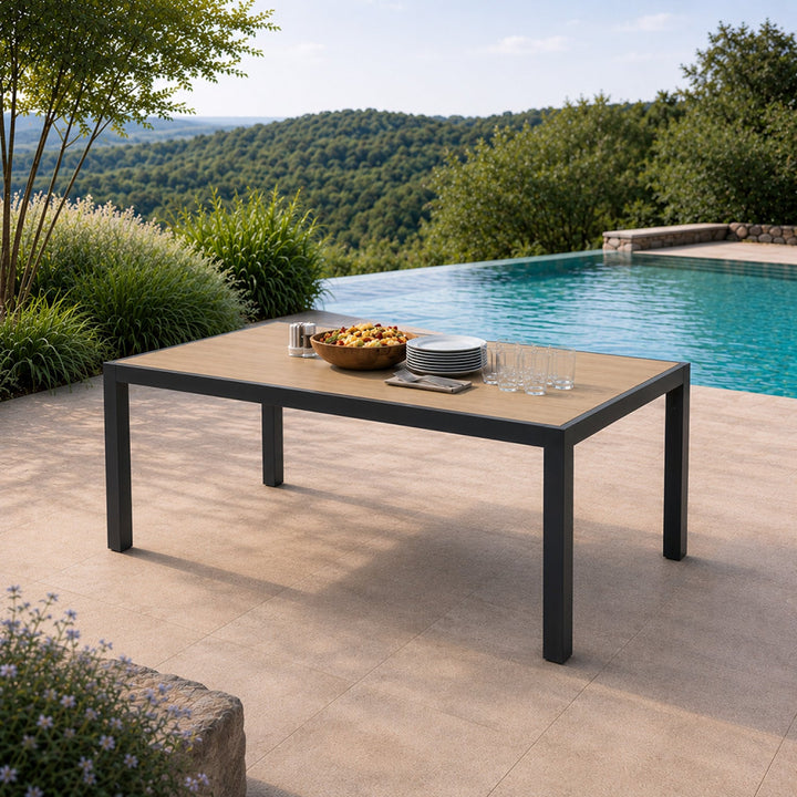 table-jardin-10-places-aluminium-ceramique-gris-effet-bois-lagos-ambiance-4-concept-usine