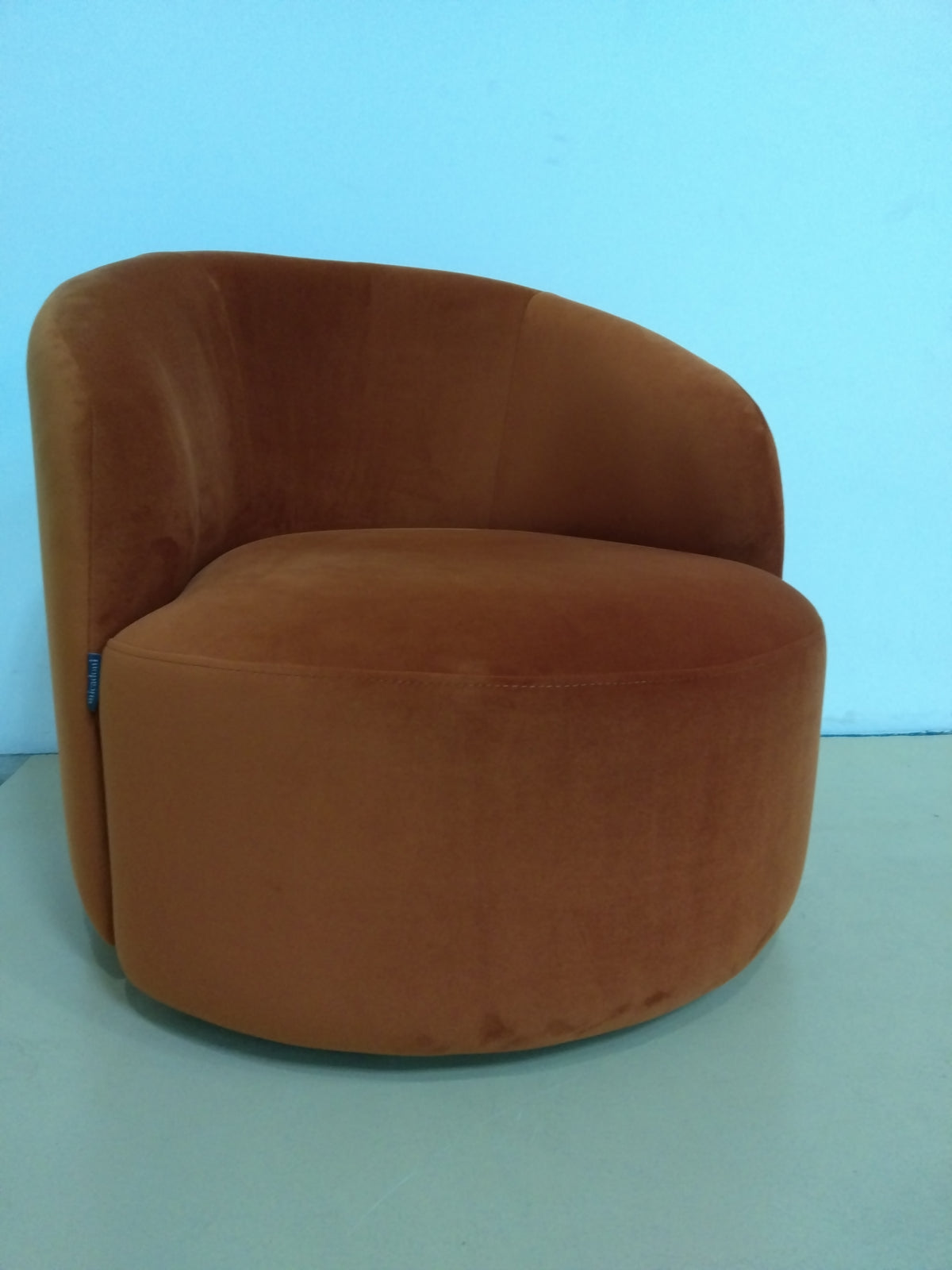 Fauteuil pivotant MICADONI Letizia en velours terracotta