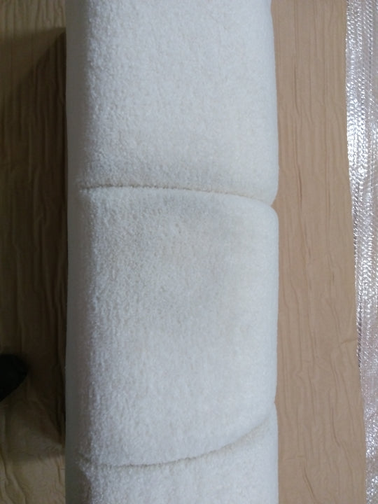 Canapé d'angle droit tissu bouclette beige LAURA-Casanova Paris