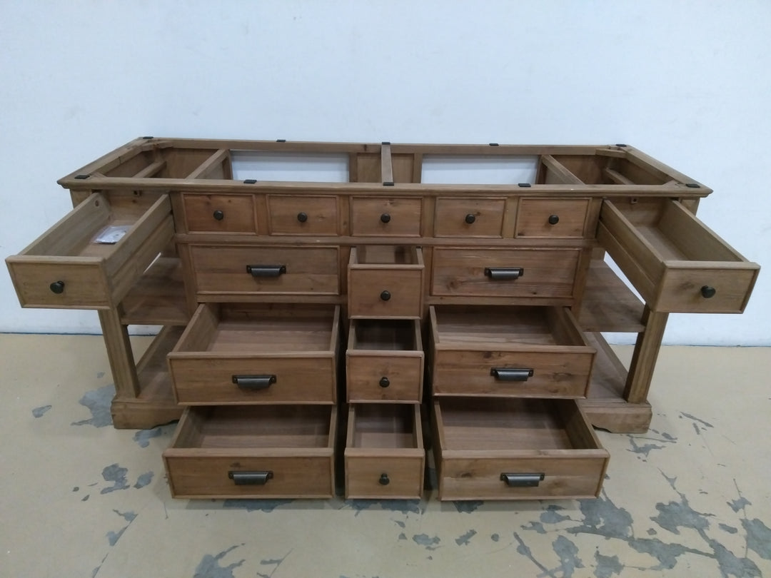 Meuble double vasque LOBERON Covingale en bois (sans vasque)
