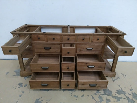 Meuble double vasque LOBERON Covingale en bois (sans vasque)