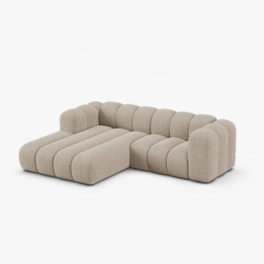 Canapé d'angle gauche MICADONI Lupine 3 places beige