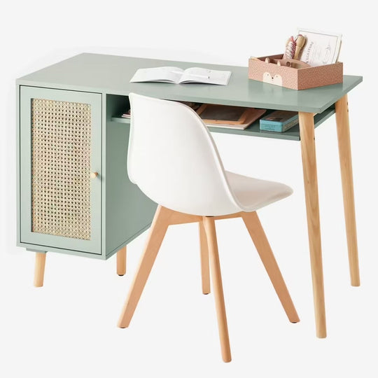 Bureau enfant cannage VERTBAUDET Poésie Vert