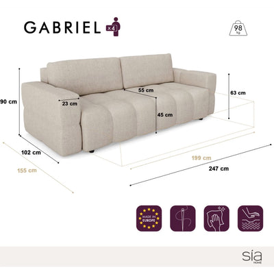 Canapé convertible SIA HOME - GABRIEL