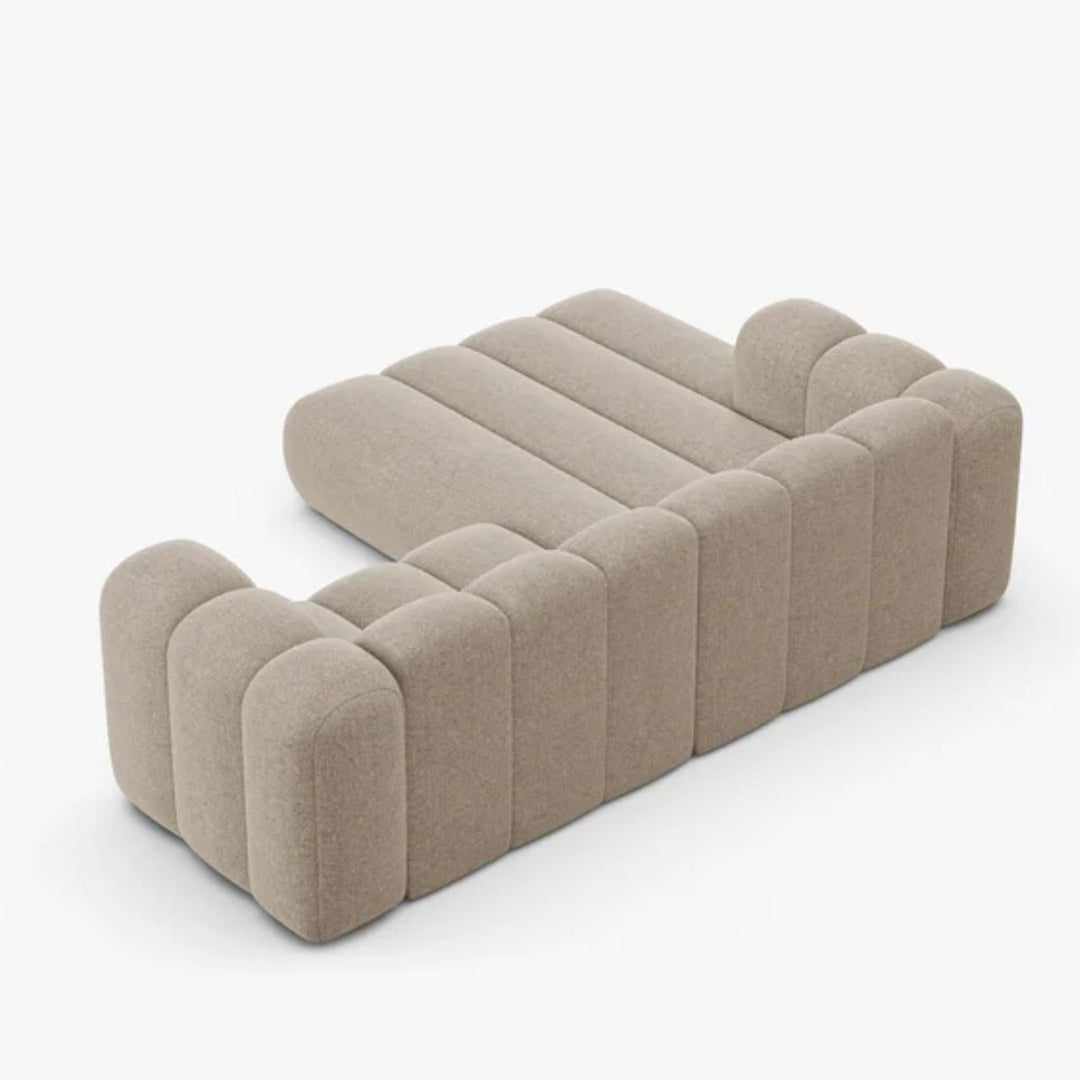 Canapé d'angle gauche MICADONI Lupine 3 places beige