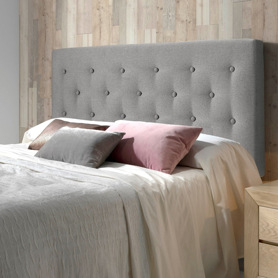 Tête de lit en tissu gris OSLO 140x100cm