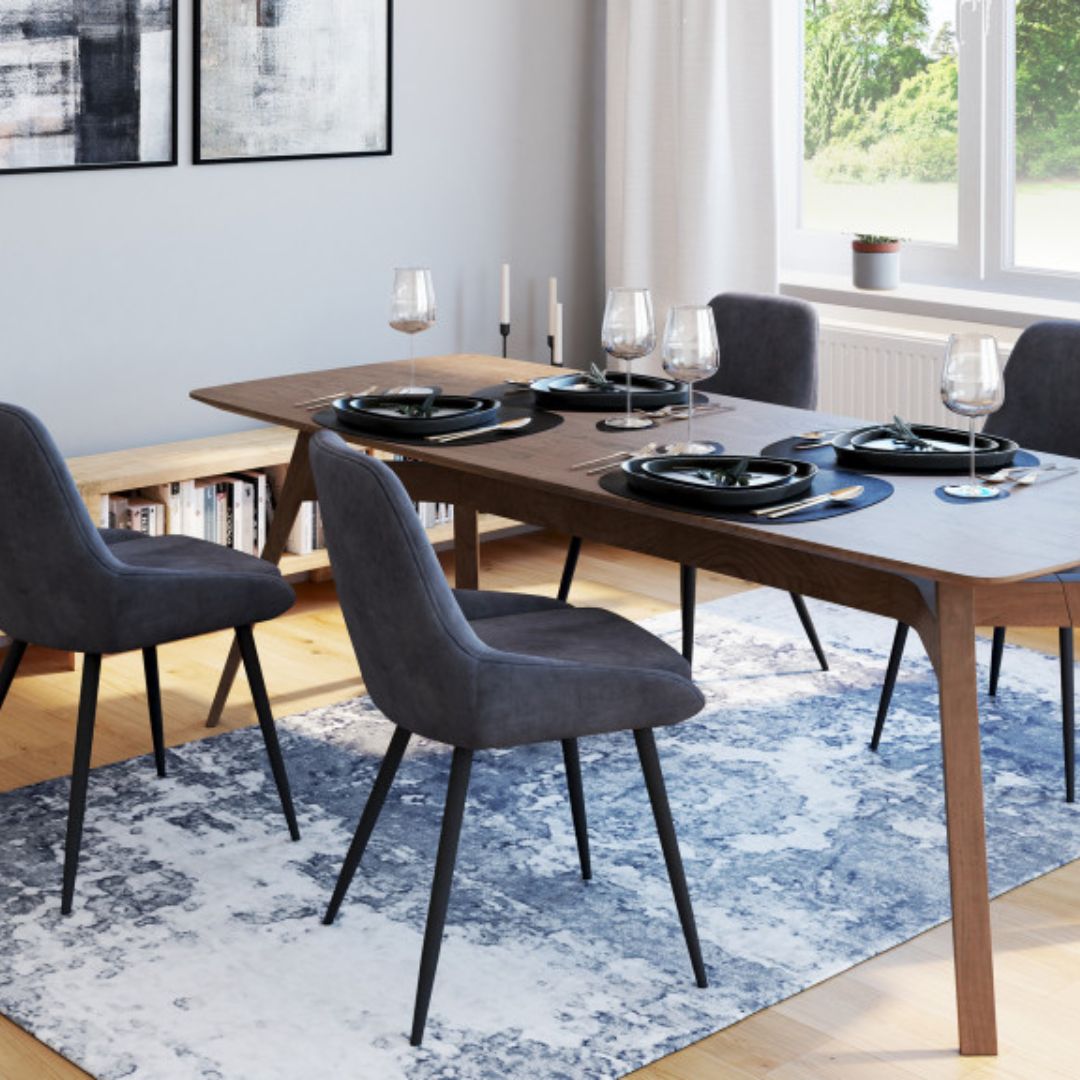 Lot de 6 chaises Olivia Gris foncé