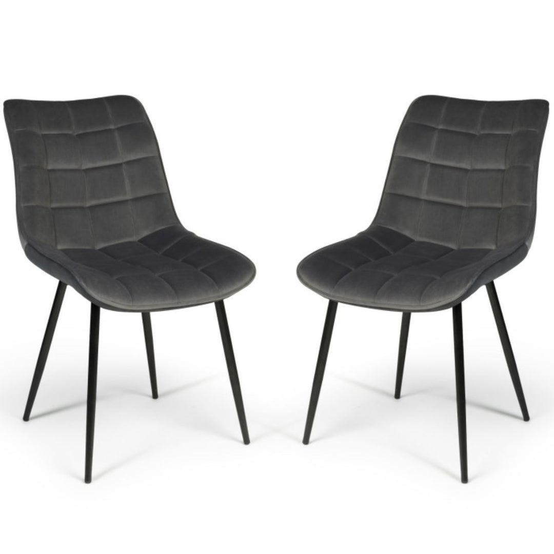 Lot de 2 chaises Melinda Gris foncé