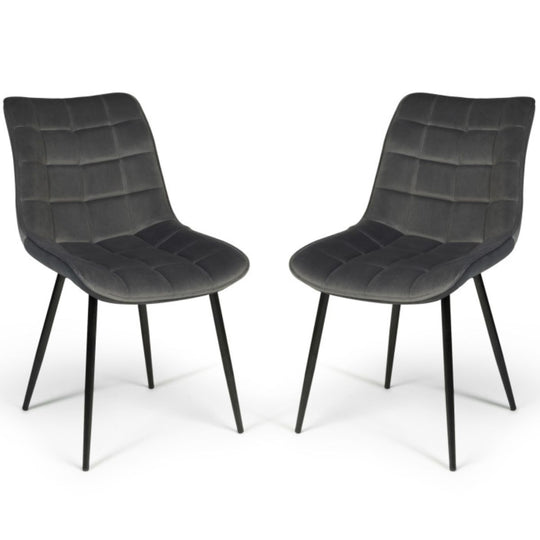 Lot de 2 chaises Melinda Gris foncé